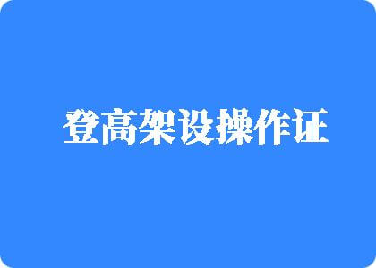 肉屄视频登高架设操作证